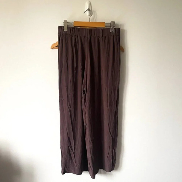 Aritzia Wilfred Faun Wide-Leg Pants Dark Mauve Purple  Size Medium - Picture 6 of 7